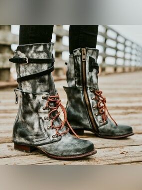 Freebird by Steven Black Ravi Combat Booties | Sz 8 | Wrn 1x